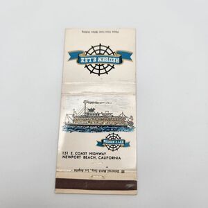 Vintage Matchbook Newport Beach California Reuben E Lee 50s 60s Collectible Ephe